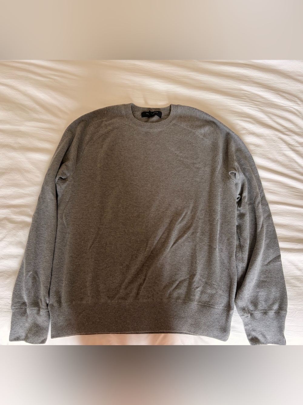 rag & bone Men's Gray Crewneck Sweater Cashmere
